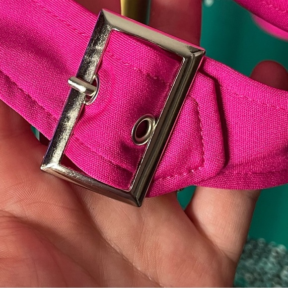 NWOT Hot Pink Barbie Core Punk Mini Skort with Adjustable Thigh Buckle Size M - Picture 6 of 12